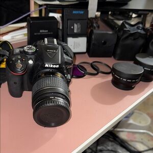 Nikon D5300 DSLR Camera - Black with Red Accents